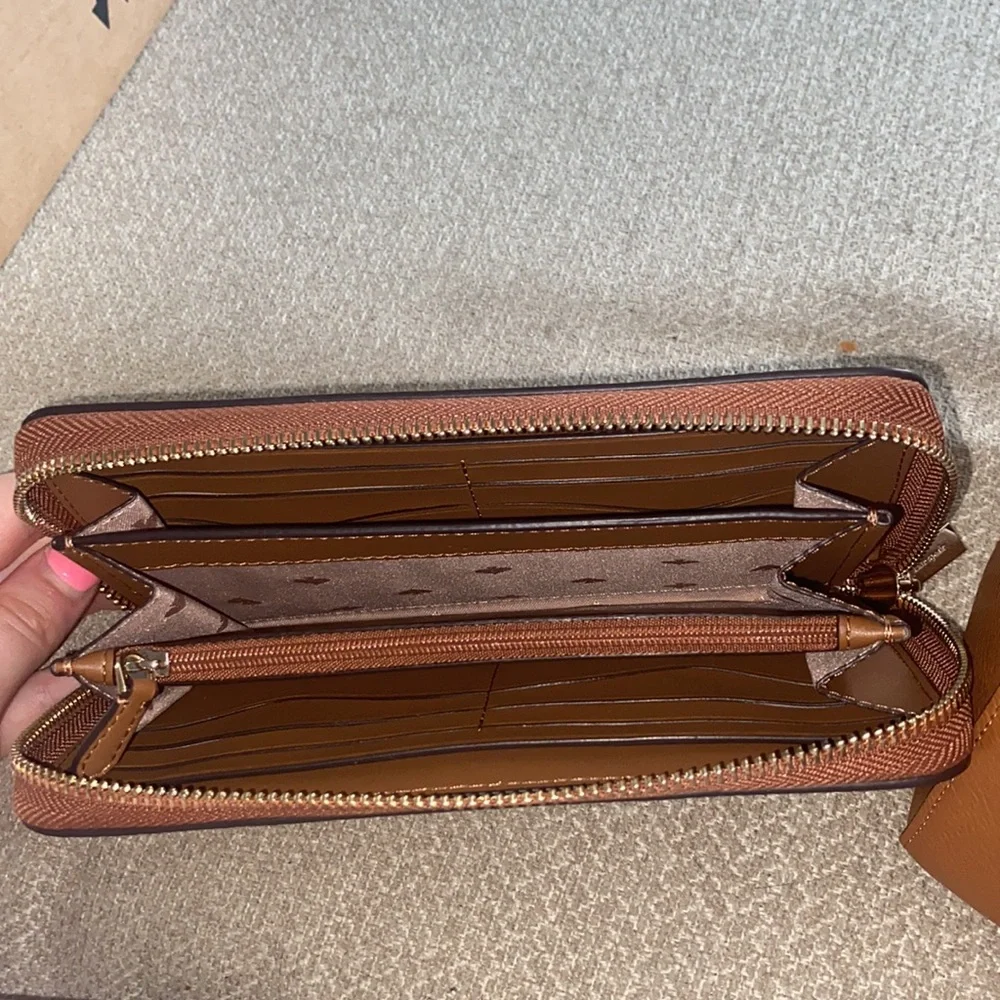 kate spade Cognac Leather Tote with Matching Wallet - Picture 3 of 3